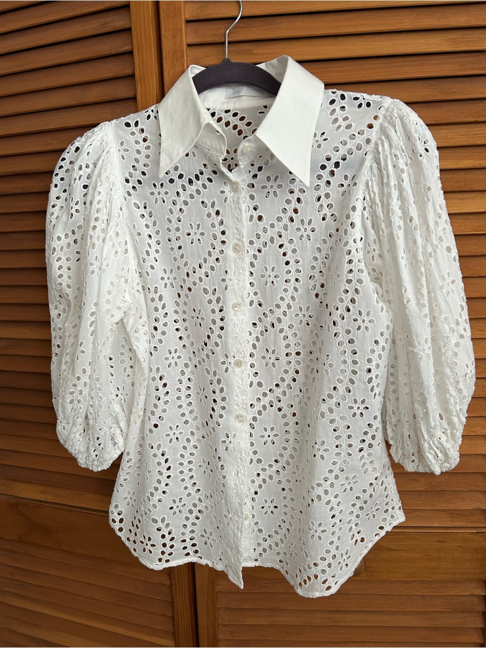 ANNE FONTAINE EYELIT BLOUSE